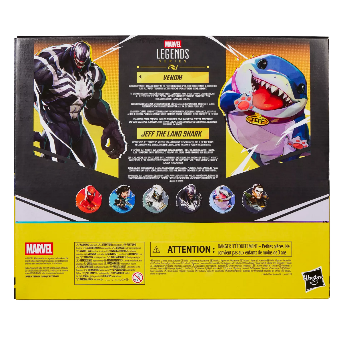 Hasbro Marvel Legends Series Venom & Jeff The Land Shark - Marvel Rivals -