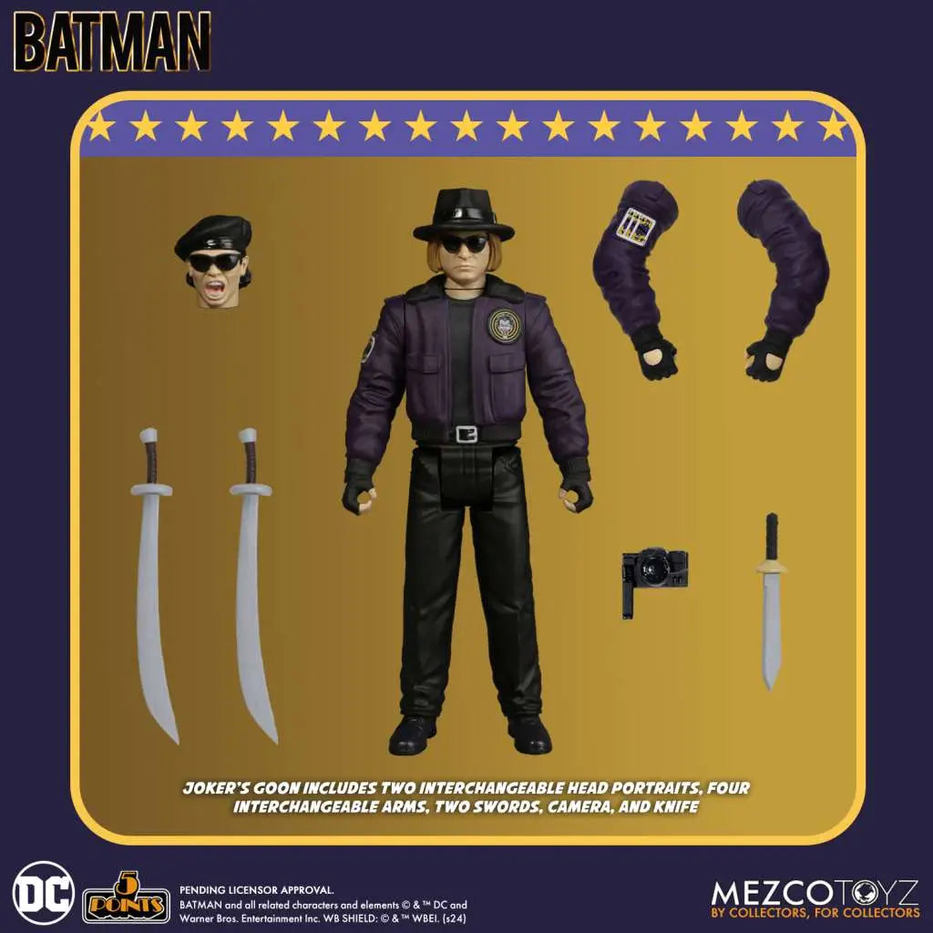Mezco Toyz 5 Points 1989 Batman Set