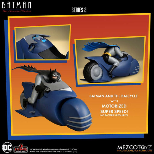 5 Points Batman: The Animated Series Series 2 Batman & Batcycle Action Figure Mezco Toyz