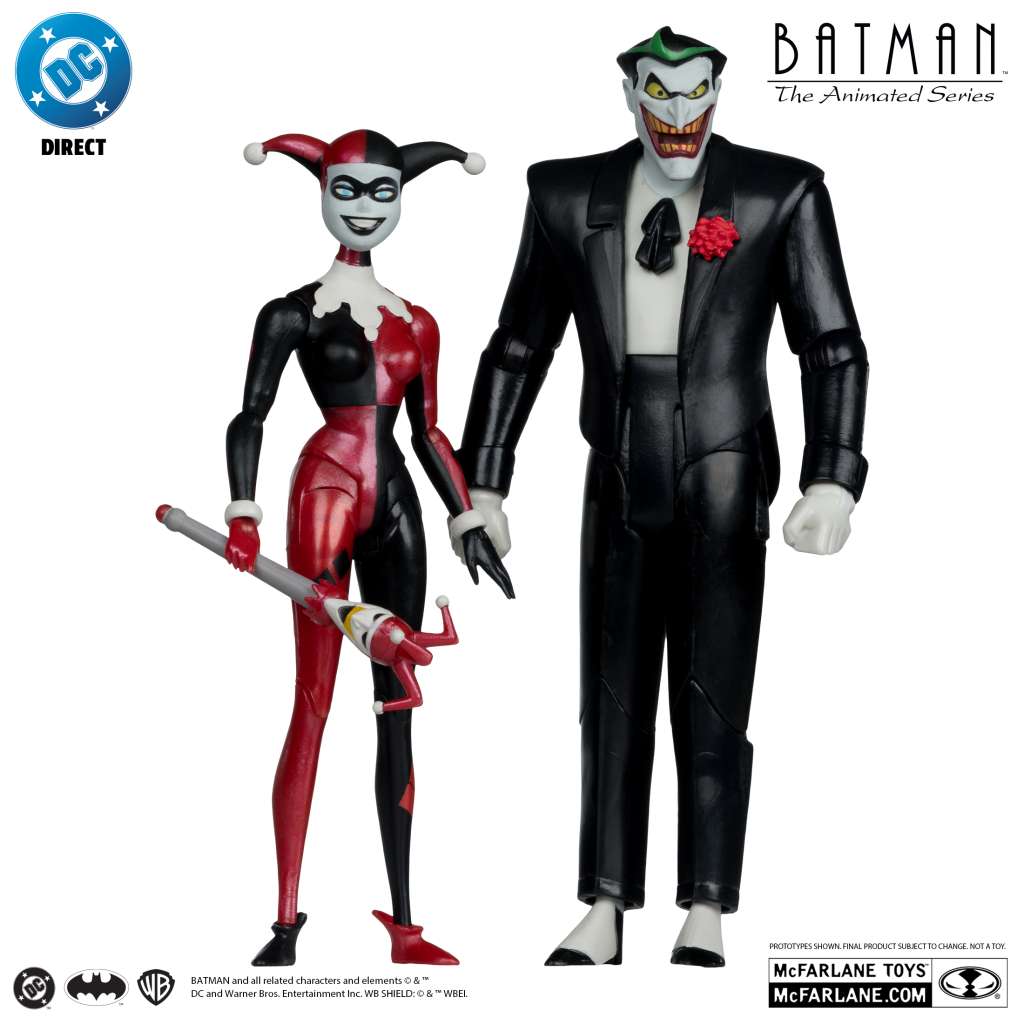 DC Direct Batman: The Animated Series Harley Quinn & The Joker Mad Love 2 Pach Action Figures Gold Label 17 cm McFarlane Toys