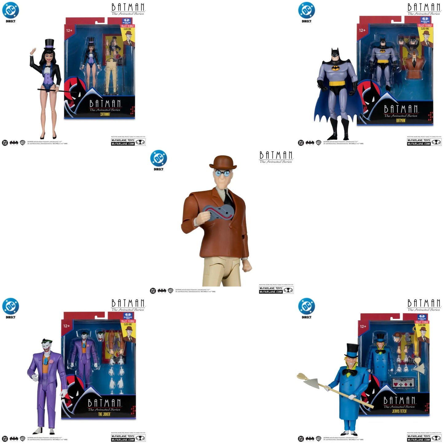 McFarlane Toys Batman: The Animated Series Build-A-Figure Wave 7 Set 4 Action Figures