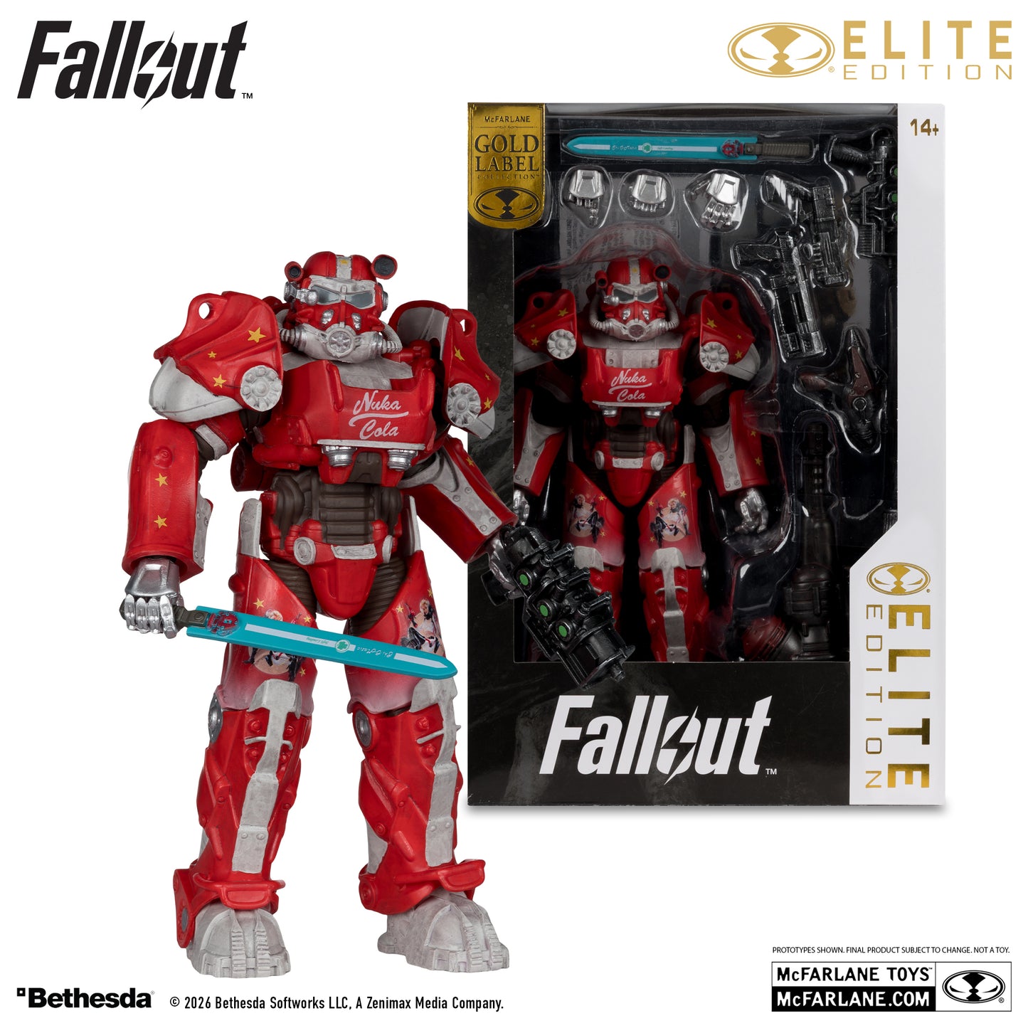 McFarlane Toys Fallout 76 Nuka Cola T-60 Elite Edition Gold Label