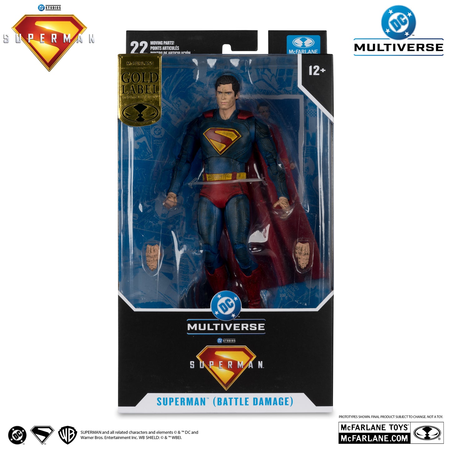 McFarlane Toys Superman Movie 2025 Superman Battle Damage Gold Label