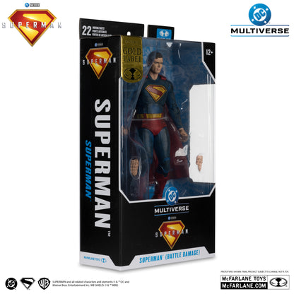 McFarlane Toys Superman Movie 2025 Superman Battle Damage Gold Label