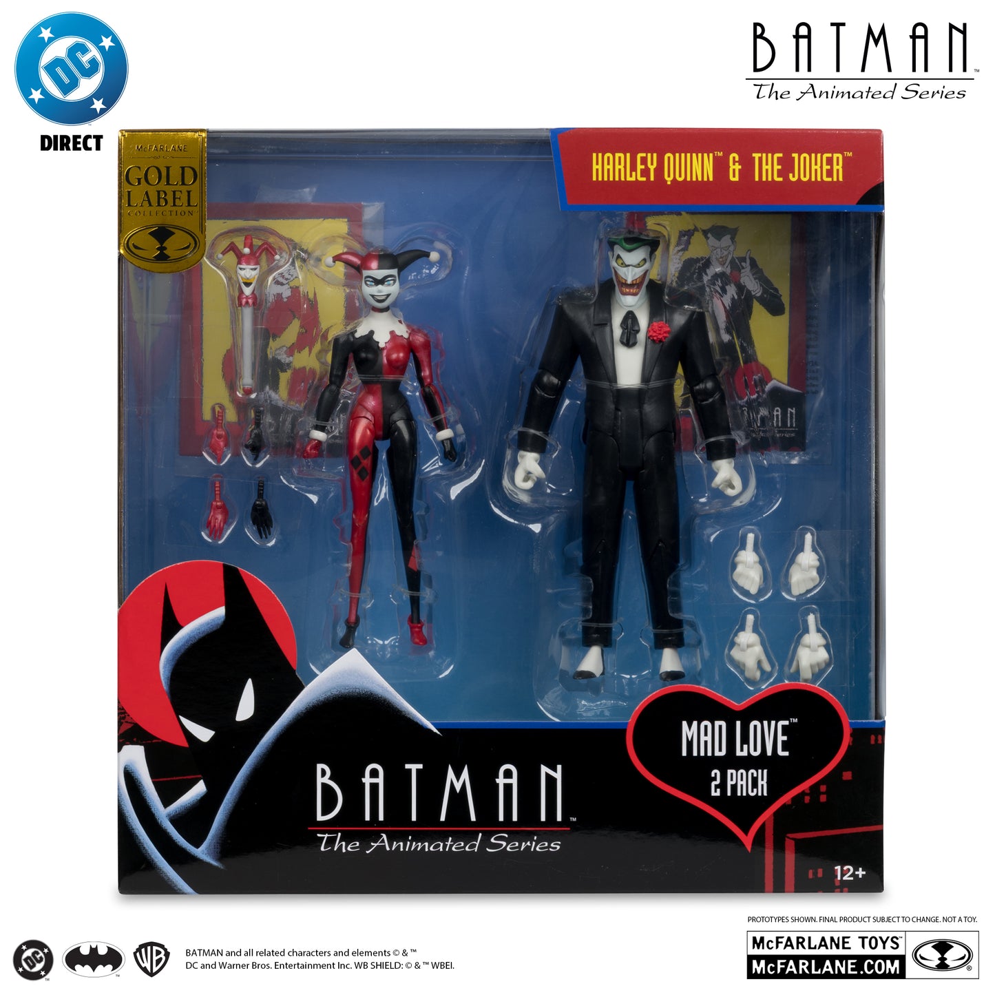 McFarlane Toys Batman: The Animated Series Harley Quinn & The Joker Mad Love Gold Label
