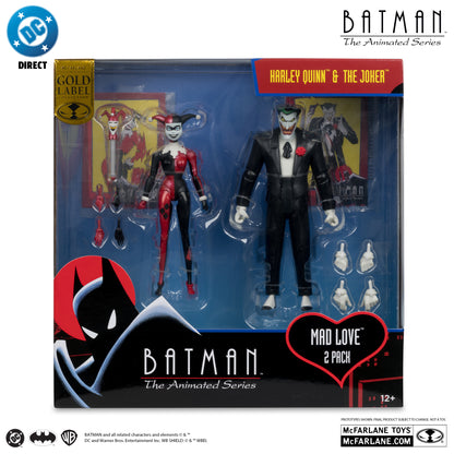 McFarlane Toys Batman: The Animated Series Harley Quinn & The Joker Mad Love Gold Label