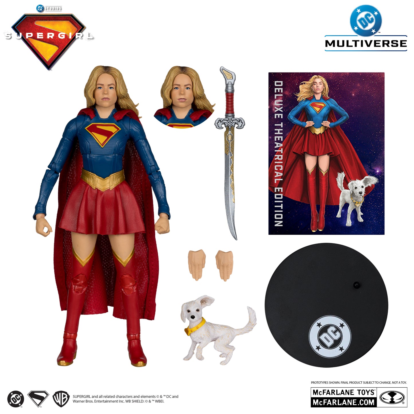 McFarlane Toys Supergirl Movie Supergirl And Puppy Krypto Deluxe Theatrical Edition