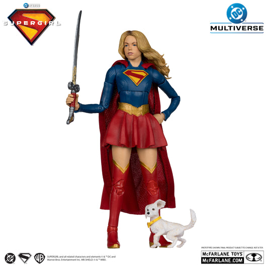 McFarlane Toys Supergirl Movie Supergirl And Puppy Krypto Deluxe Theatrical Edition