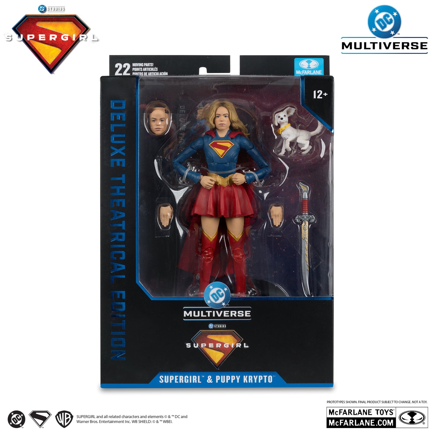 McFarlane Toys Supergirl Movie Supergirl And Puppy Krypto Deluxe Theatrical Edition