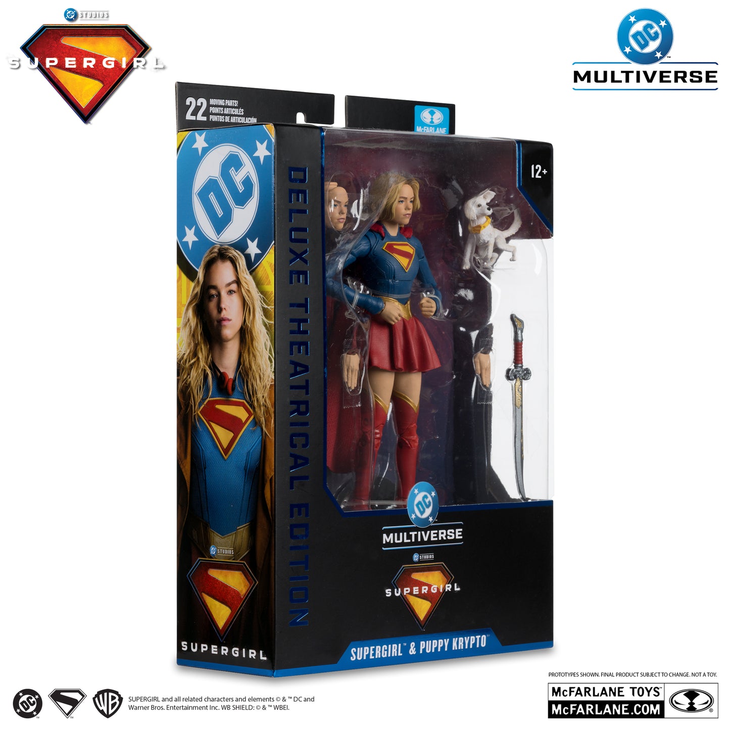 McFarlane Toys Supergirl Movie Supergirl And Puppy Krypto Deluxe Theatrical Edition