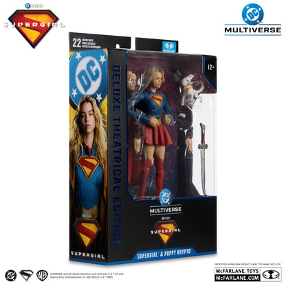 McFarlane Toys Supergirl Movie Supergirl And Puppy Krypto Deluxe Theatrical Edition