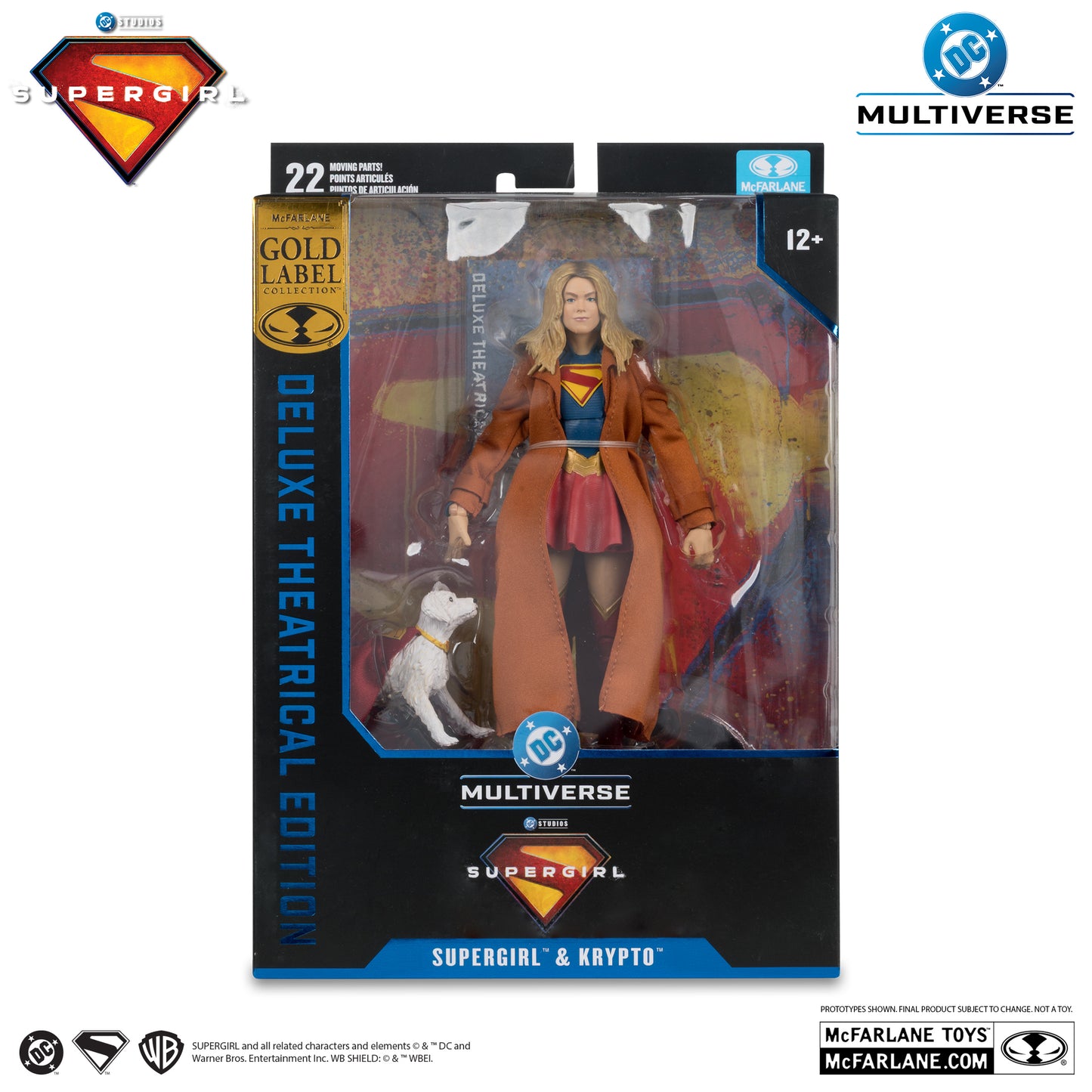 McFarlane Toys Supergirl Movie Supergirl And Krypto Deluxe Theatrical Edition Gold Label
