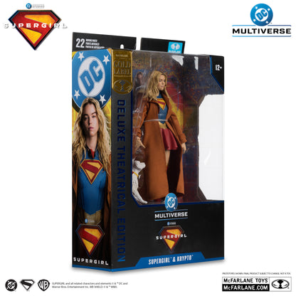 McFarlane Toys Supergirl Movie Supergirl And Krypto Deluxe Theatrical Edition Gold Label