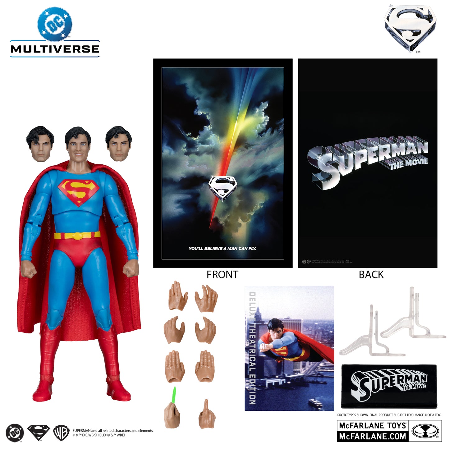 McFarlane Toys Superman: The Movie 1978 Superman Deluxe Theatrical Edition