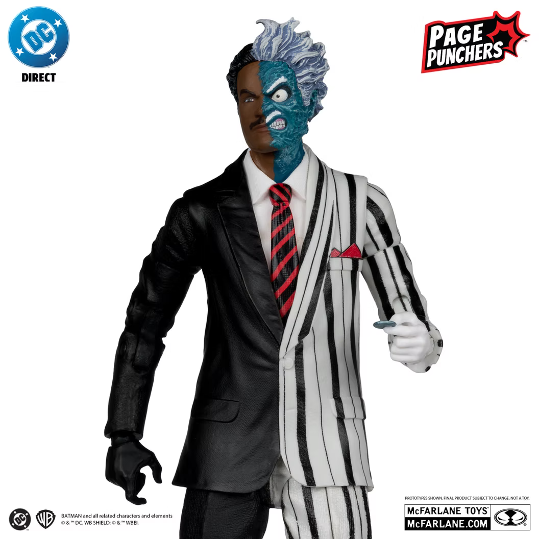 McFarlane Toys DC Page Punchers Batman '89 Two Face Red Platinum Edition