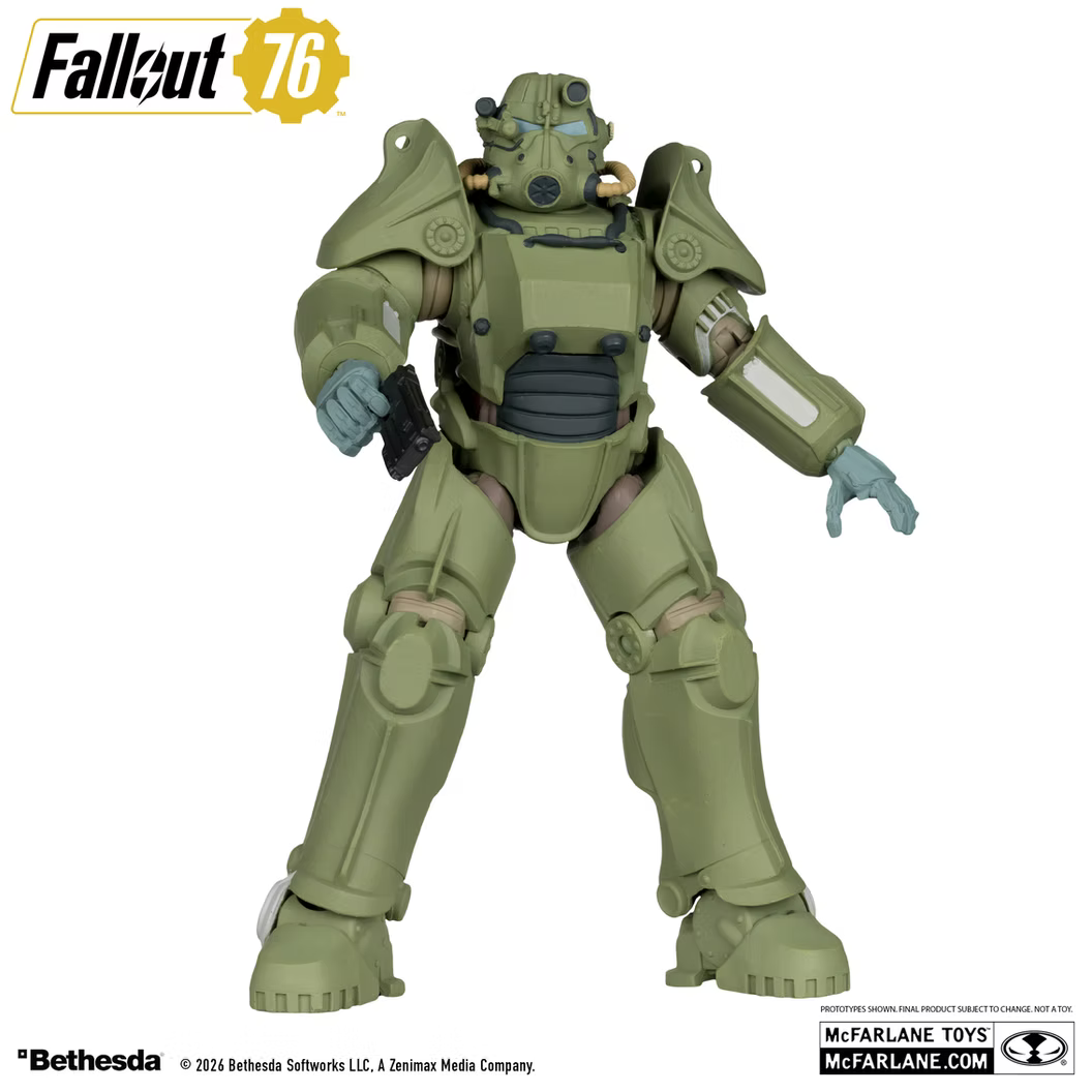 McFarlane Toys Fallout 76 T-45 Military Armor Gaming Edition Red Platinum Edition