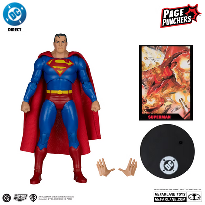 McFarlane Toys DC Page Punchers Justice #1 Superman Red Platinum Edition
