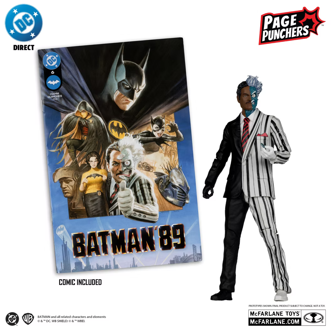 McFarlane Toys DC Page Punchers Batman '89 Two Face Red Platinum Edition