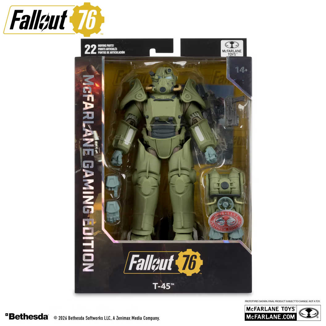 McFarlane Toys Fallout 76 T-45 Military Armor Gaming Edition Red Platinum Edition