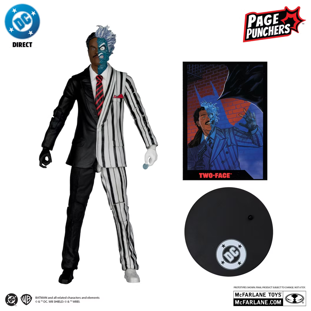 McFarlane Toys DC Page Punchers Batman '89 Two Face Red Platinum Edition