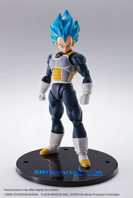 Dragon Ball Super S.H.Figuarts Vegeta Super Saiyan God Super Saiyan 15° Anniversary Action Figure 14 cm Bandai