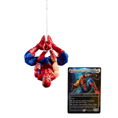 Hasbro Marvel Legends Series Spider-Man Battle-Damaged Spider-Man Magic The Gathering