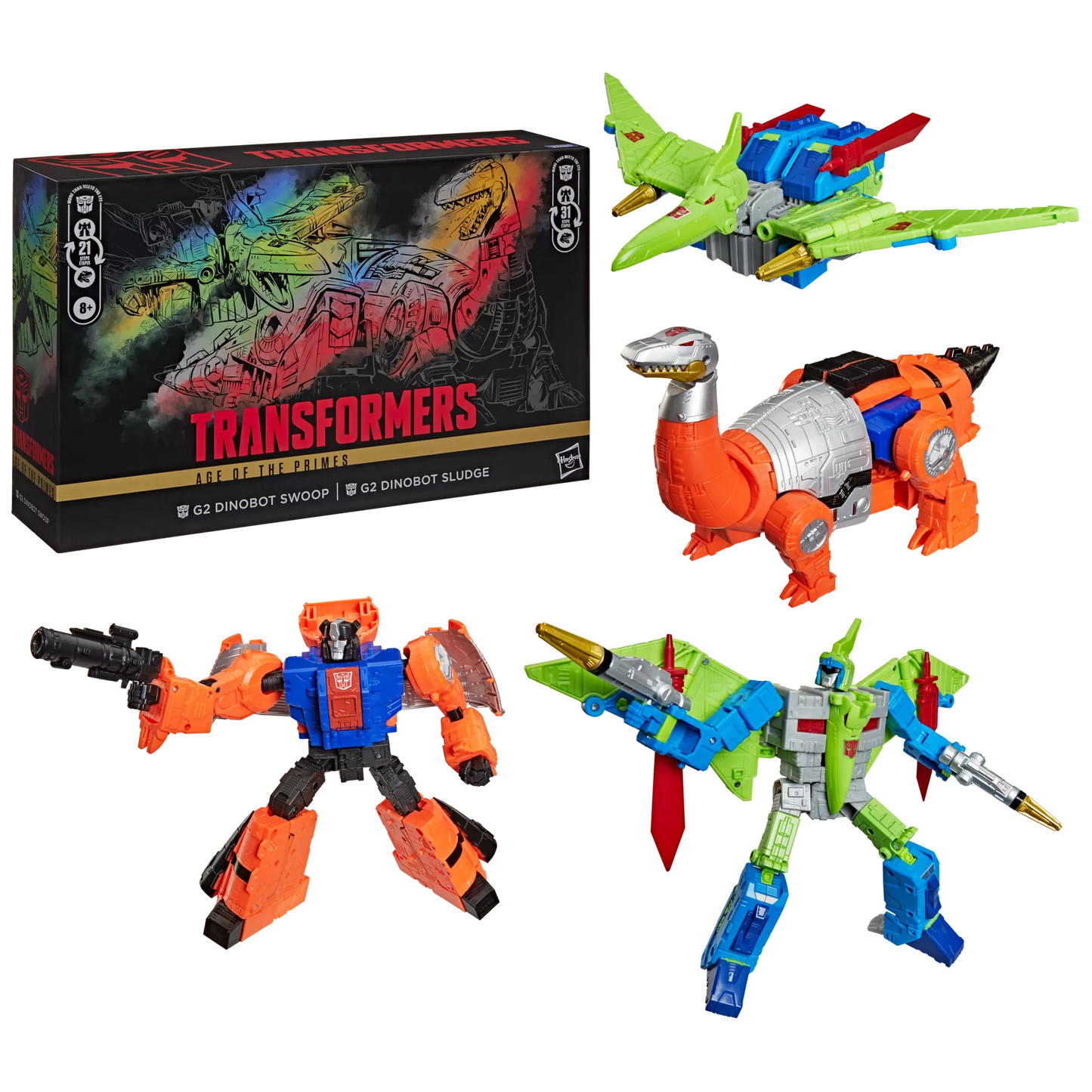 Hasbro Transformers Age Of The Primes G2 Dinobot Swoop & G2 Dinobot Sludge