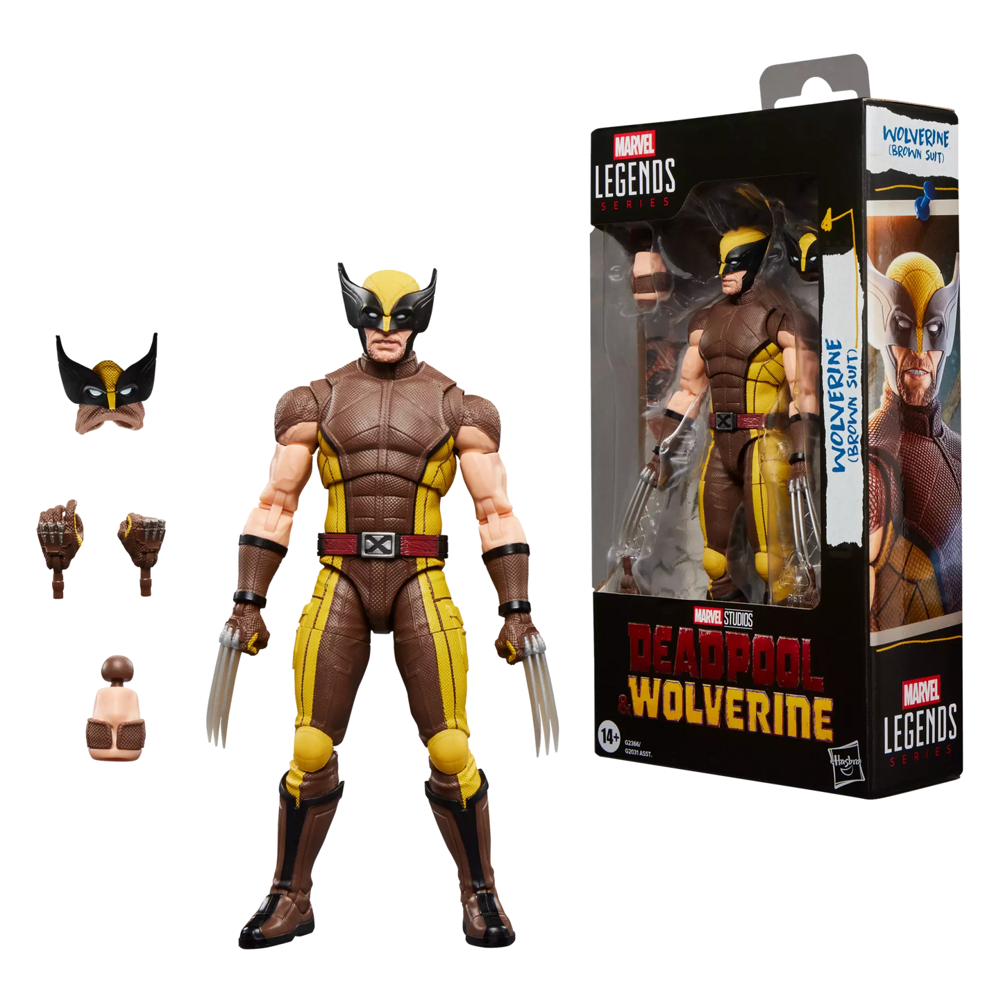 Hasbro Marvel Legends Series Deadpool & Wolverine Wolverine Brown Suit
