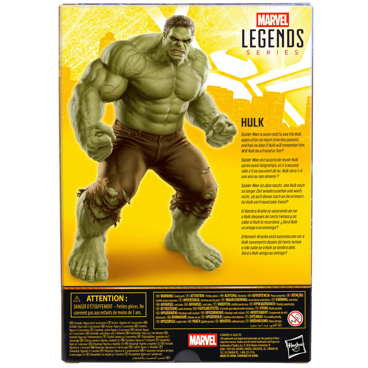 Hasbro Marvel Legends Series Spider-Man Brand New Day Hulk