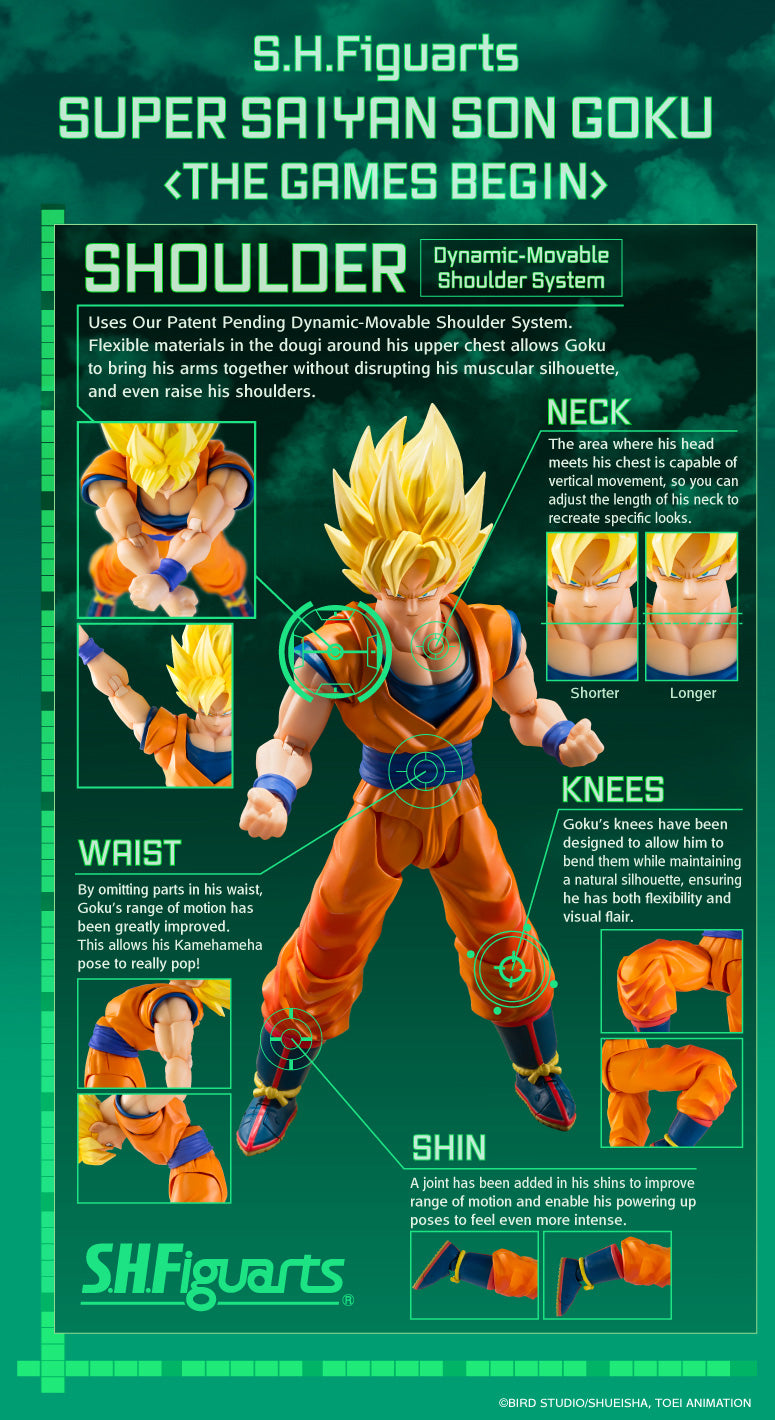 Bandai S.H.Figuarts Dragon Ball Z Super Saiyan Son Goku The Games Begin