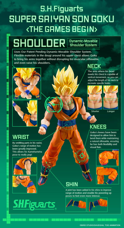Bandai S.H.Figuarts Dragon Ball Z Super Saiyan Son Goku The Games Begin