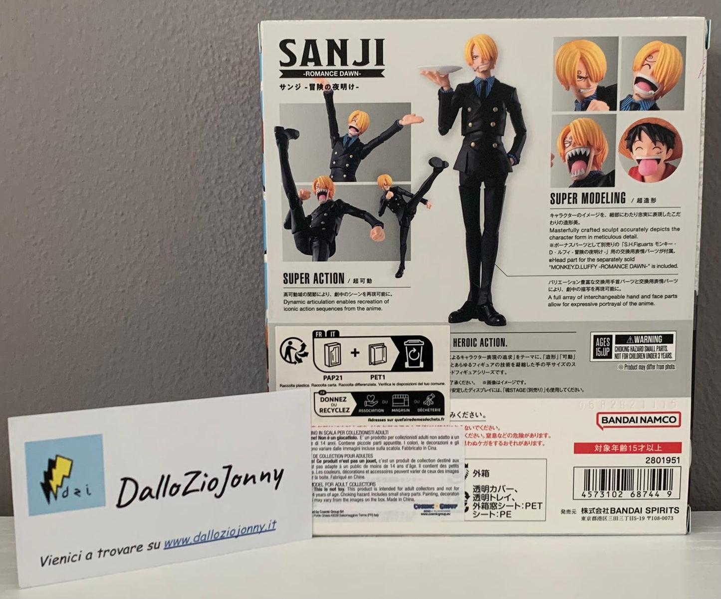 Bandai S.H.Figuarts One Piece Sanji Romance Dawn