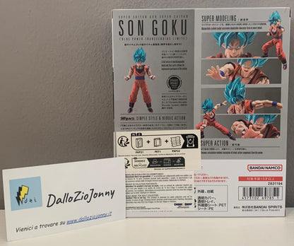 Bandai S.H.Figuarts Dragon Ball Super Super Saiyan God Super Saiyan Son Goku - Blue Power Transcending Limits -