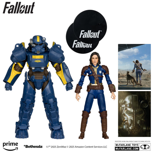 Fallout 4 T-60 Vault Tec & Sole Survivor 2 Pack Action Figures 18 cm McFarlane Toys