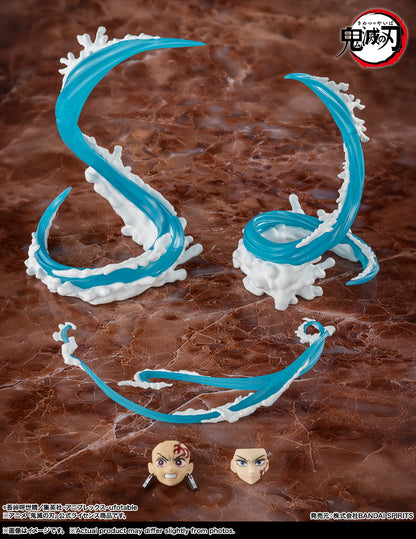 Bandai S.H.Figuarts Demon Slayer: Kimetsu No Yaiba Tanjiro Kamado and Giyu Tomioka Water Breathing Effect Set